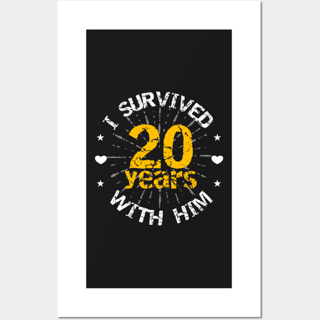 Funny 20th anniversary wedding gift for her Wall Art by PlusAdore